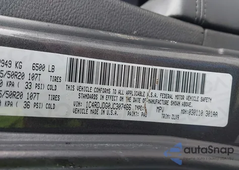 2018 Dodge Durango Gt Awd из США, поврежденный, VIN 1C4RDJDG0JC307466